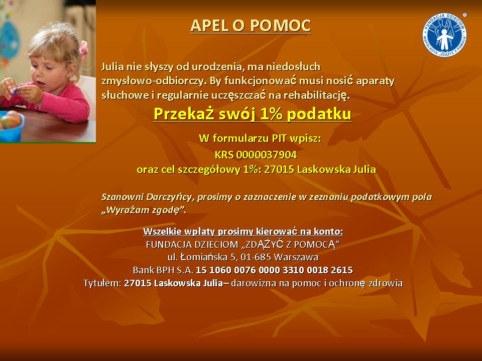 APEL O POMOC! Julka