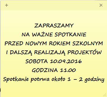 spotkanie organizacyjne wrzesień